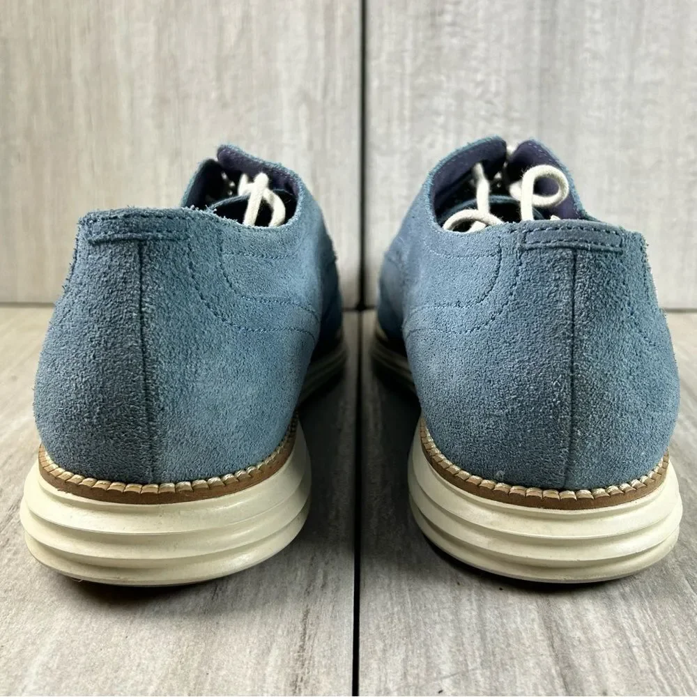 Cole Haan Original Grand Wingtip Blue Suede Oxford Dress‎ Sneaker Mens Size 12